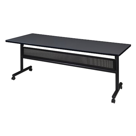 Kobe Rectangle FlipTop Table, 72" W, 29" H, Laminate Top, Gray MKFTM7230GY